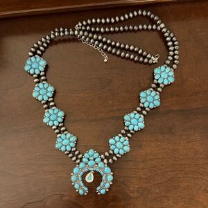 Turquoise Floral Necklace